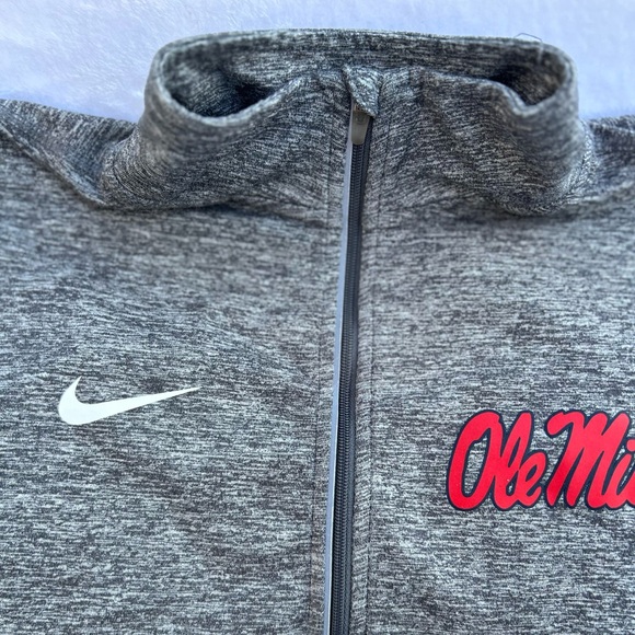 Ole Miss Nike Dri-Fit Quarter Zip, Gray, Size M, EUC - Picture 2 of 10